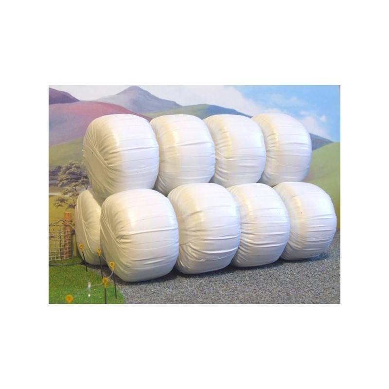 Wrapped Silage Bales - White